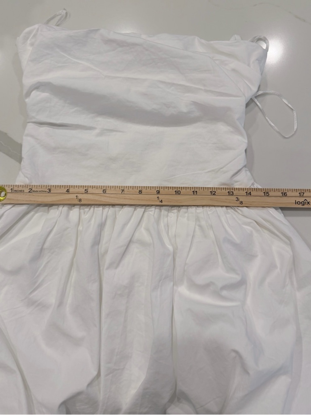 ILLA ILLA White Ruched Strapless Dress - Picture 8 of 9